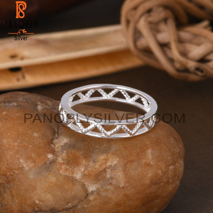 925 Sterling Silver Zig Zag Ring