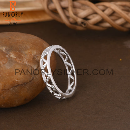 925 Sterling Silver Zig Zag Ring
