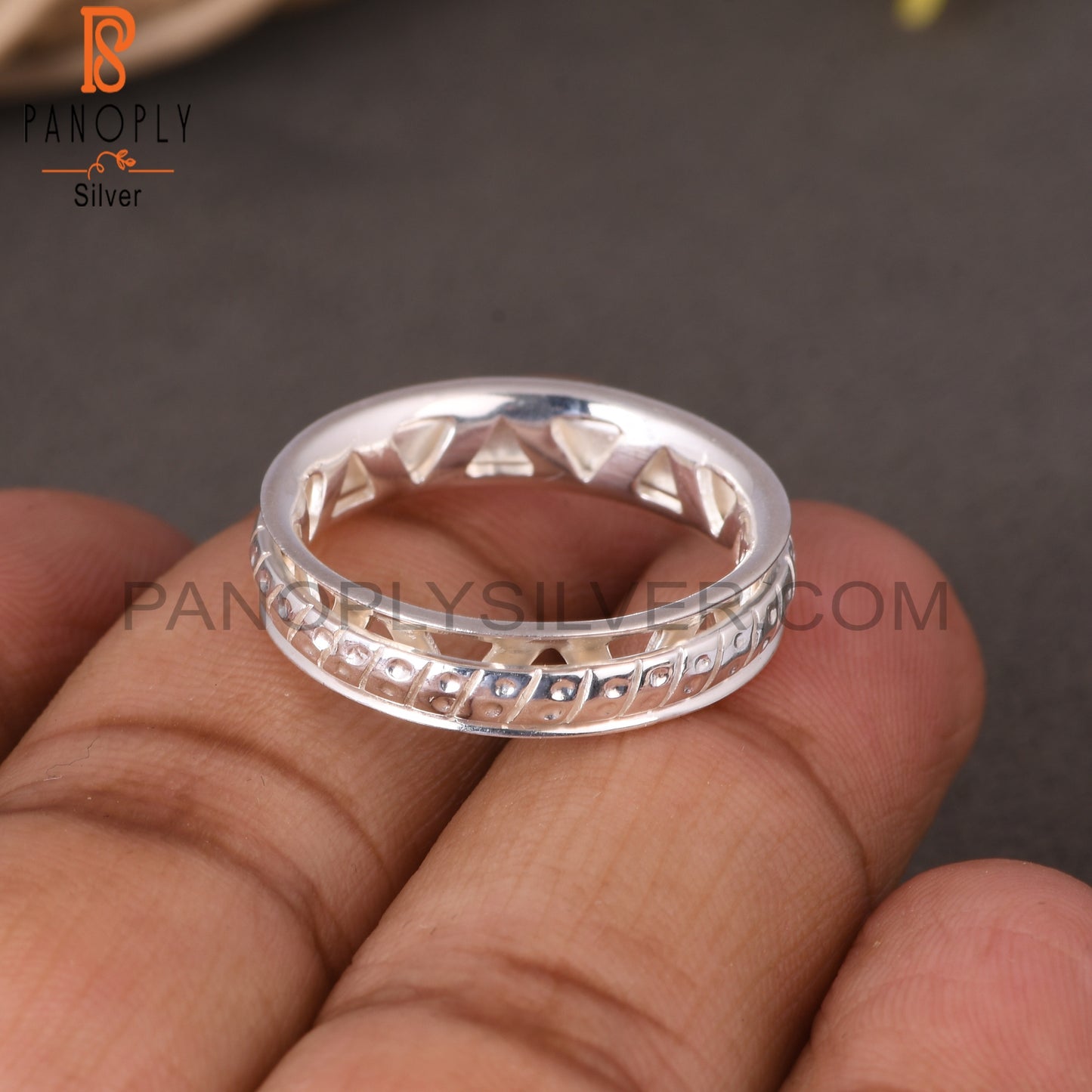 Two Band Spinner 925 Silver Ring