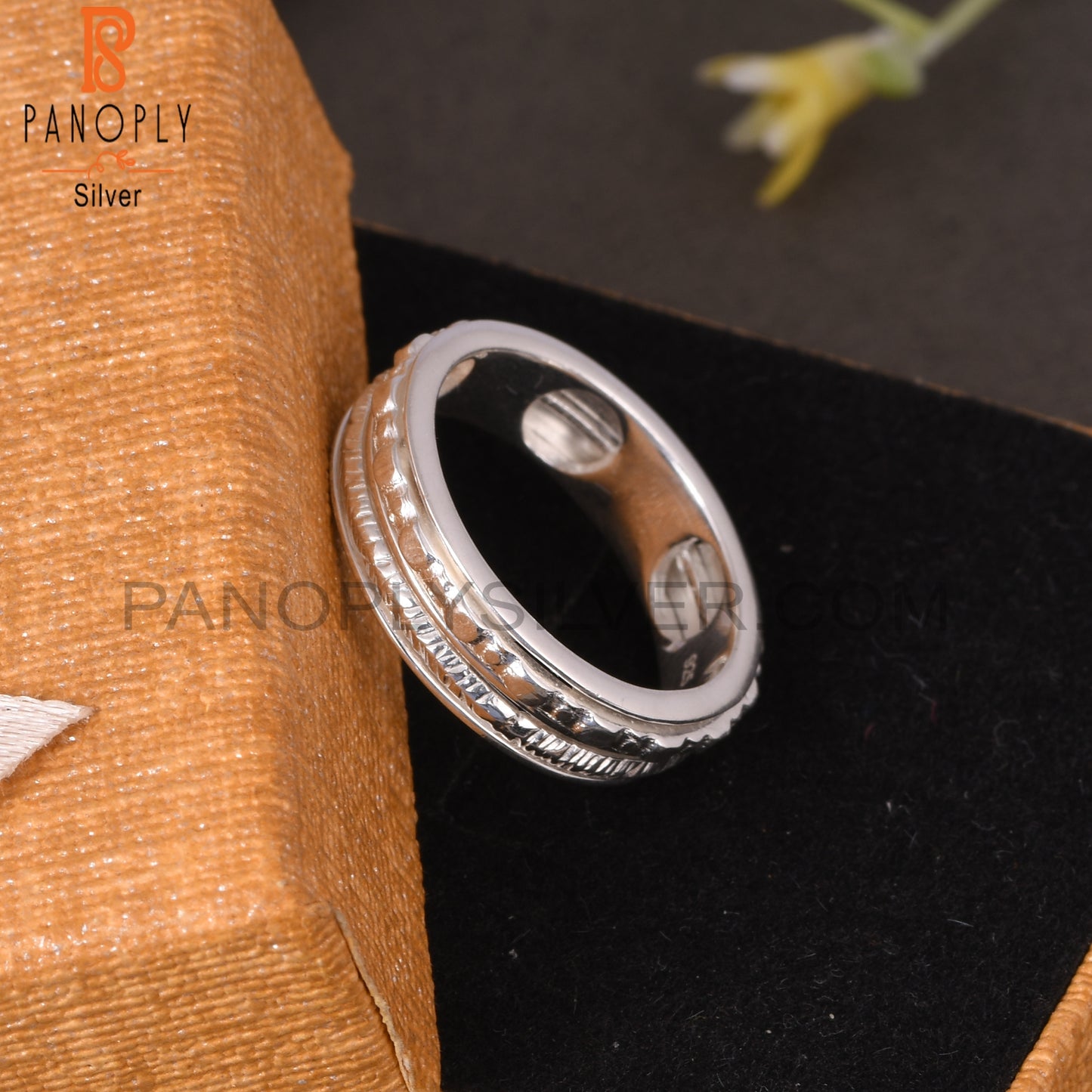 Spinner Two Band 925 Sterling Silver Ring
