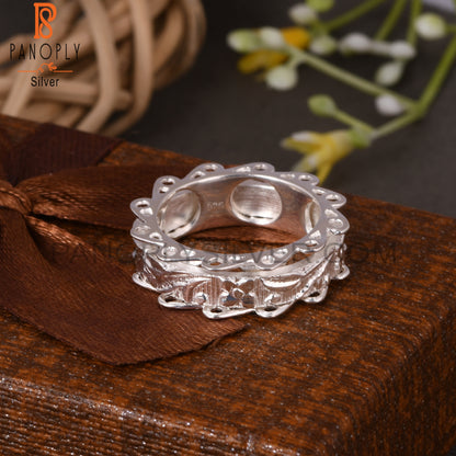 Handmade 925 Sterling Silver Floral Pattern Ring
