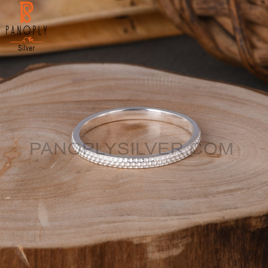 Texture 925 Sterling Silver Band Ring