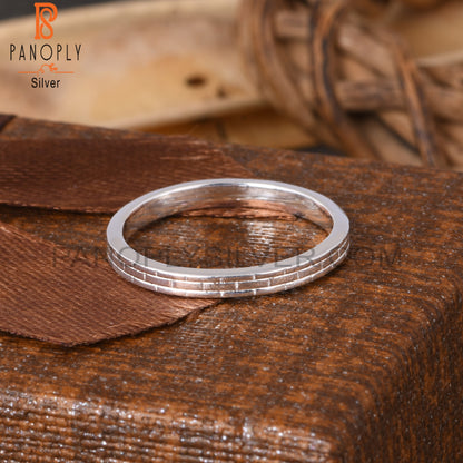 Minimalist Plain 925 Sterling Silver Ring Band