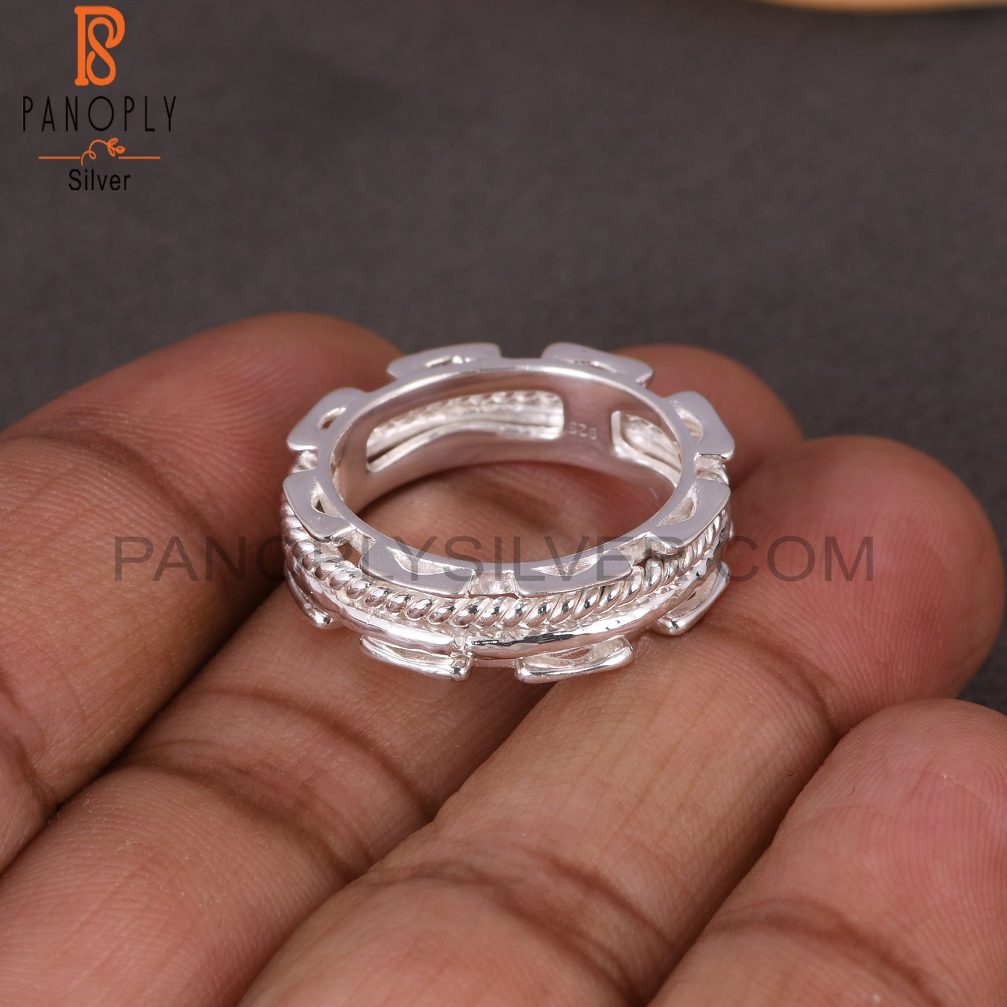 Twist Spinner 925 Sterling Silver Ring