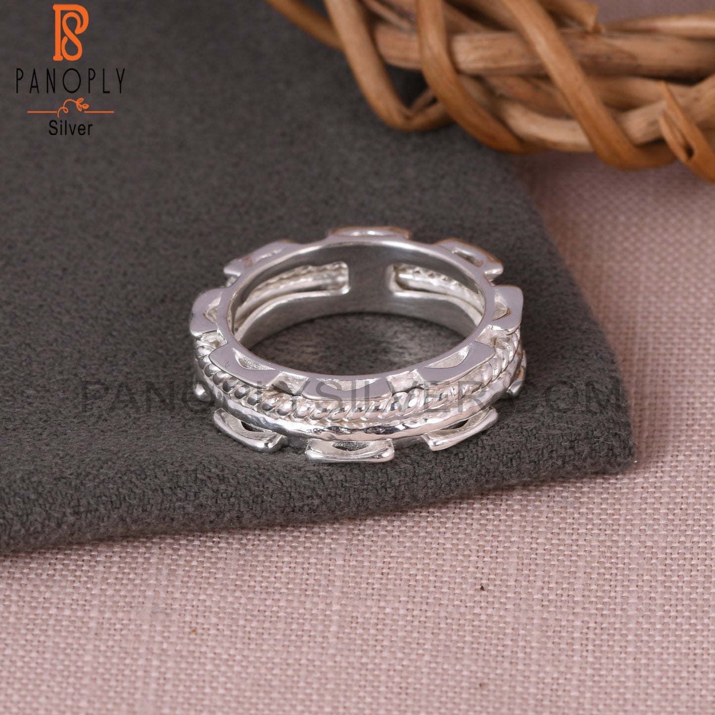 Twist Spinner 925 Sterling Silver Ring