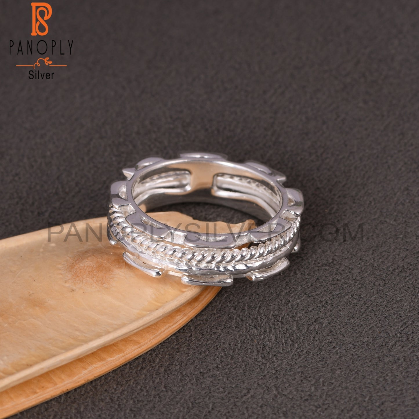 Twist Spinner 925 Sterling Silver Ring