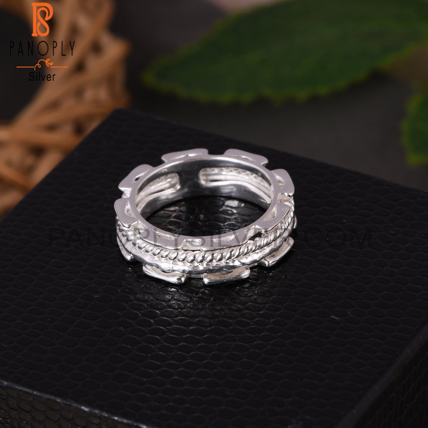 Twist Spinner 925 Sterling Silver Ring