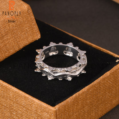Engraved Ridges 925 Sterling Silver Ring