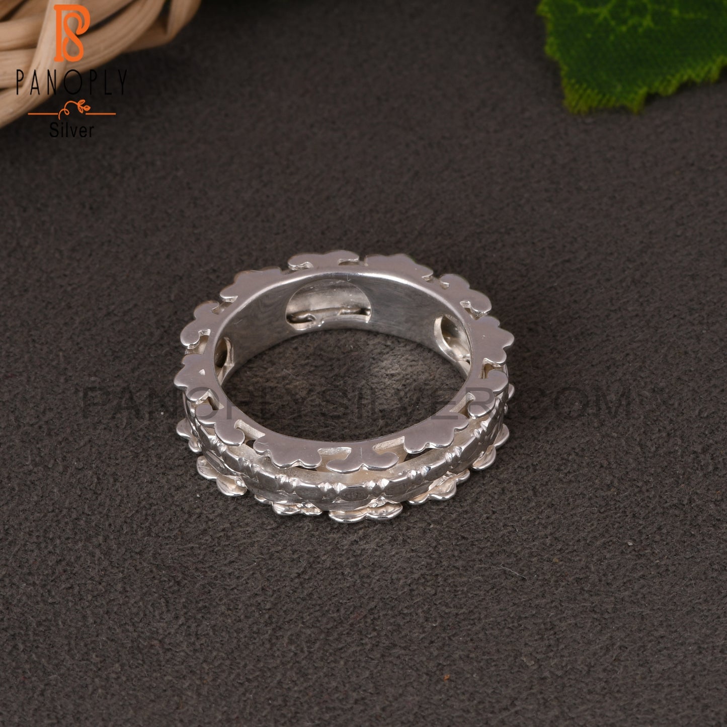 Handmade Texture 925 Sterling Silver Ring