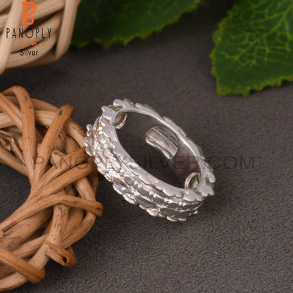 Handmade Texture 925 Sterling Silver Ring