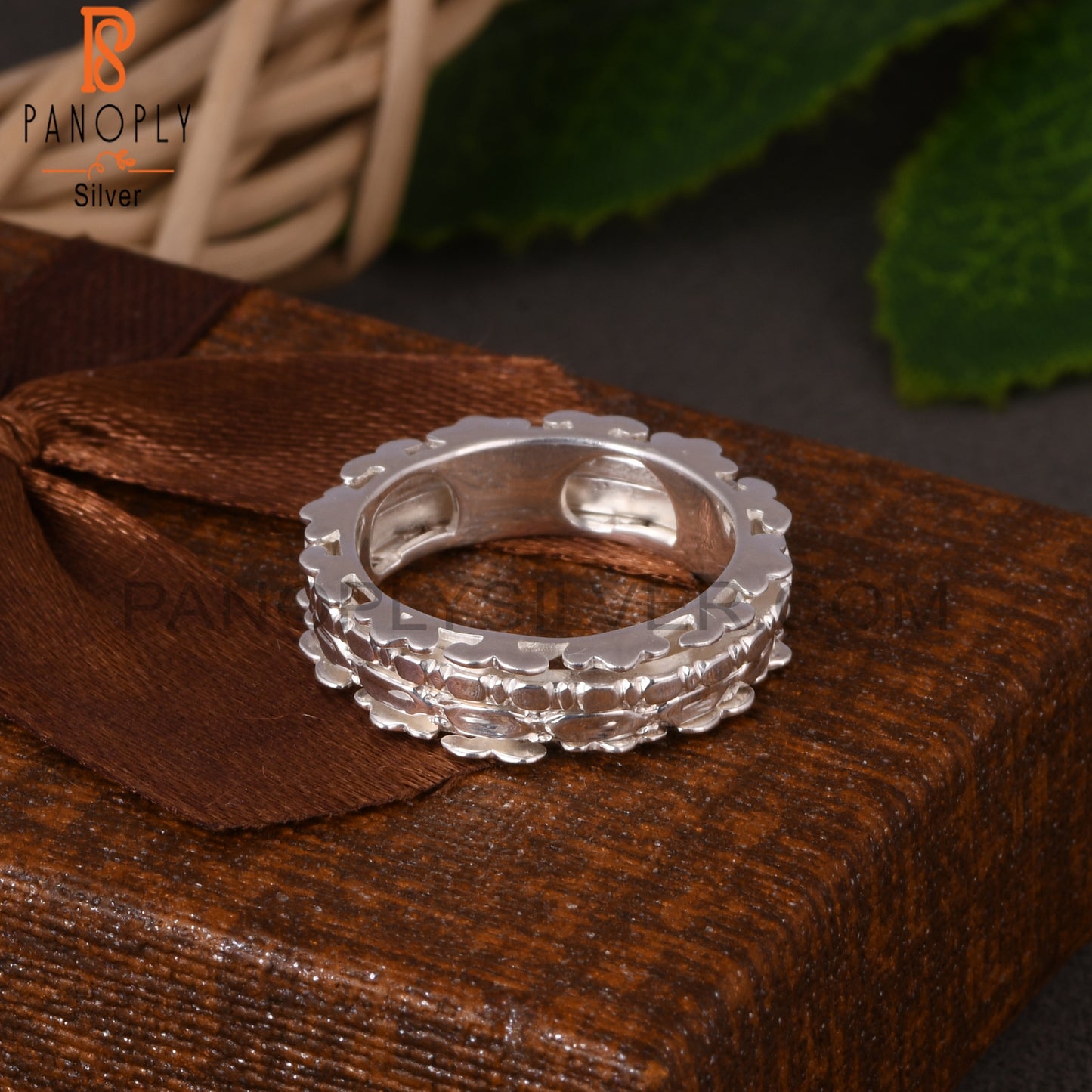 Handmade Texture 925 Sterling Silver Ring