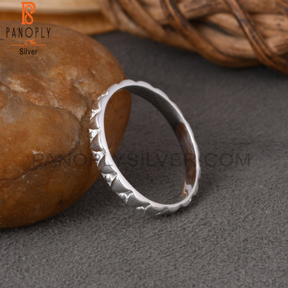 Pattern 925 Sterling Silver Ring Band