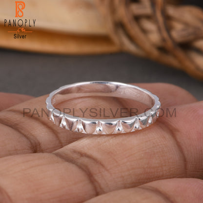 Pattern 925 Sterling Silver Ring Band
