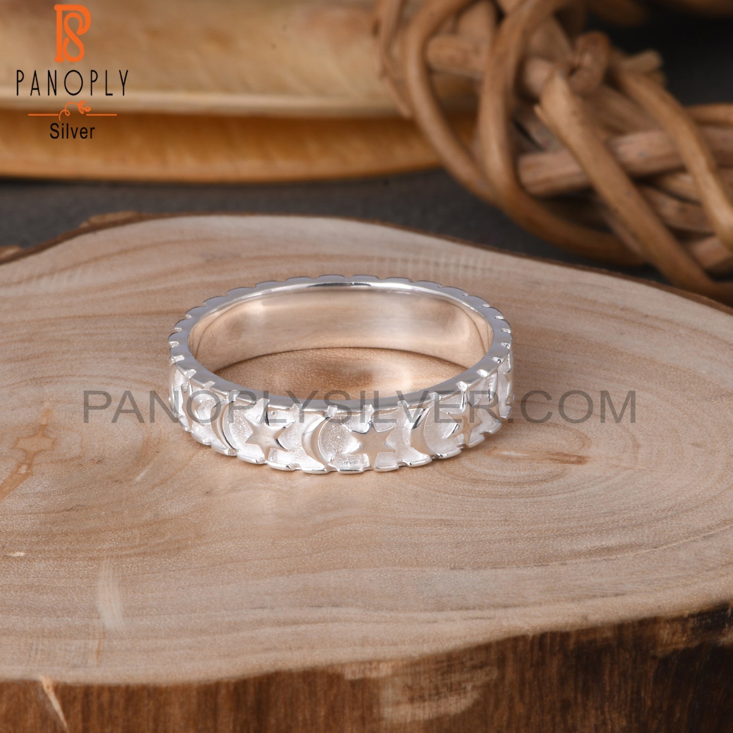 Moon Star 925 Sterling Silver Ring