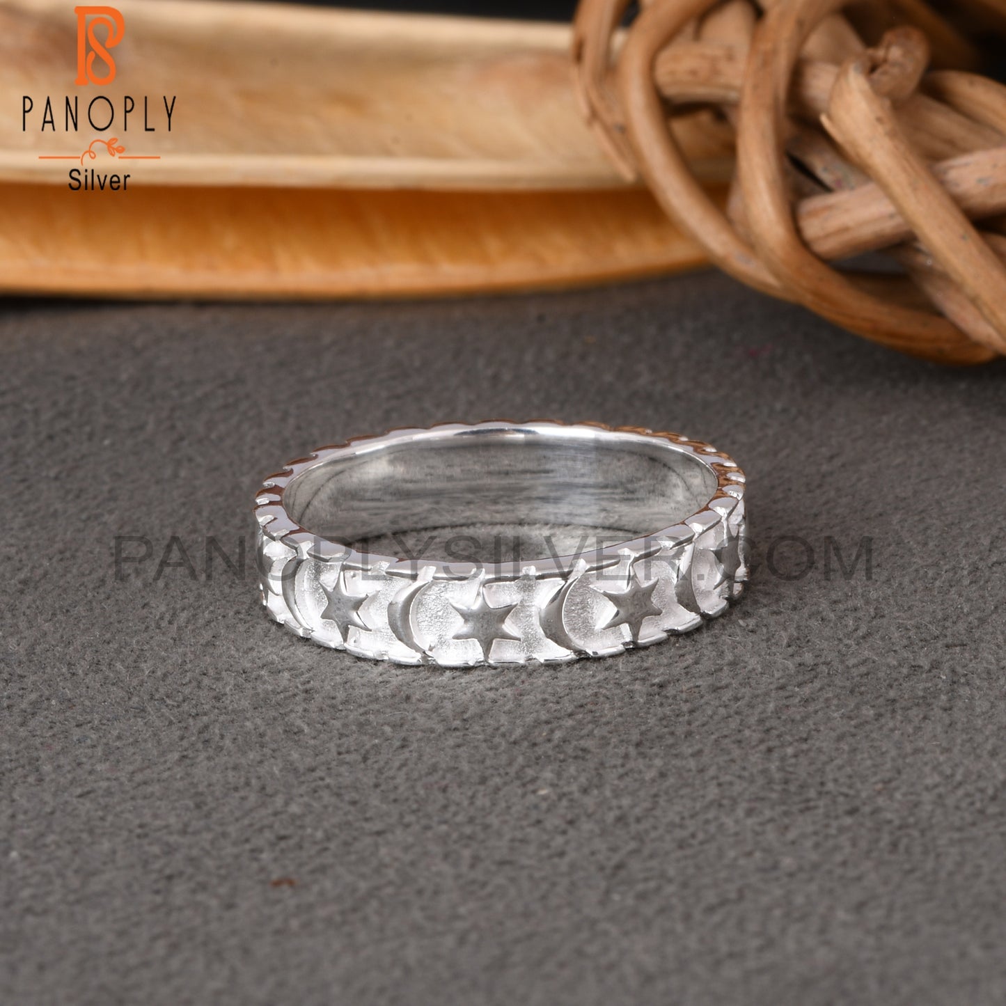 Moon Star 925 Sterling Silver Ring