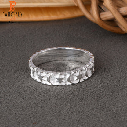 Moon Star 925 Sterling Silver Ring