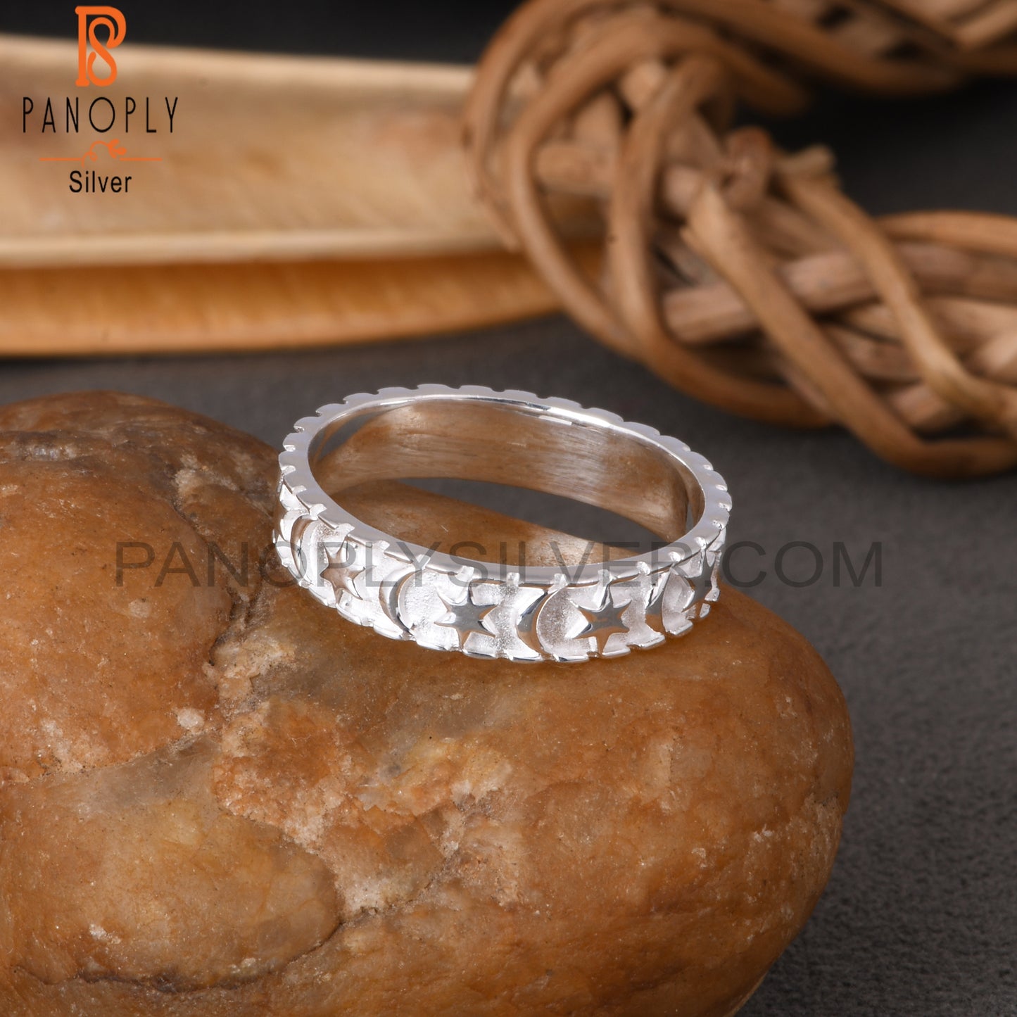 Moon Star 925 Sterling Silver Ring