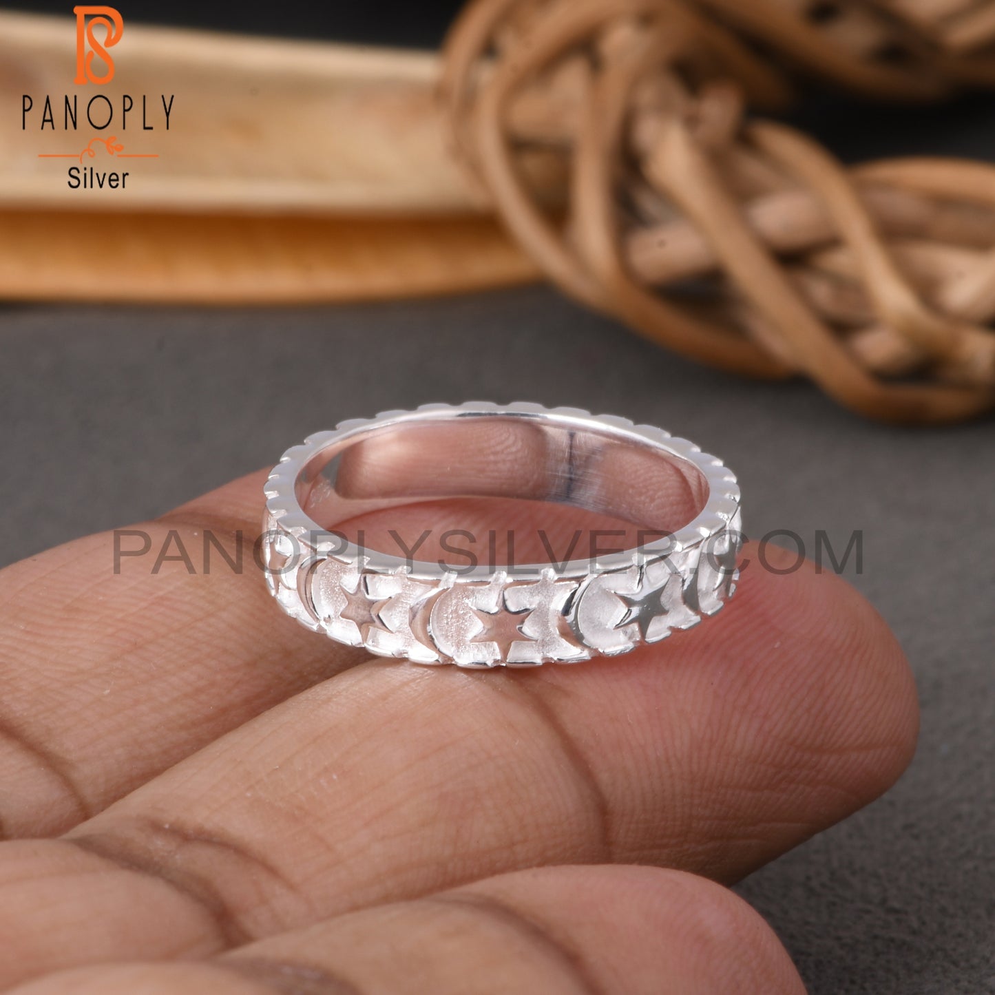 Moon Star 925 Sterling Silver Ring