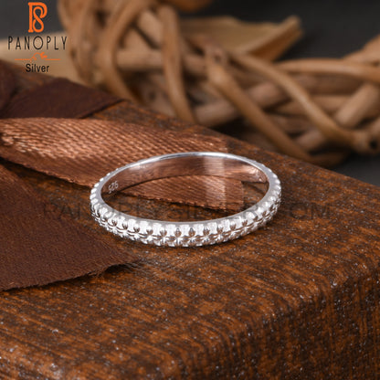 Handmade 925 Sterling Silver Pattern Ring Band