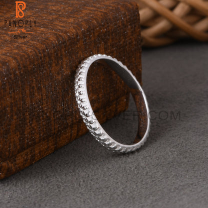 Handmade 925 Sterling Silver Pattern Ring Band