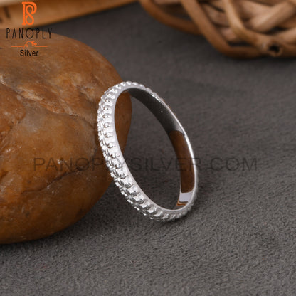 Handmade 925 Sterling Silver Pattern Ring Band