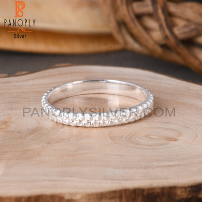 Handmade 925 Sterling Silver Pattern Ring Band