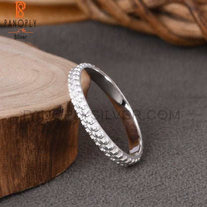 Handmade 925 Sterling Silver Pattern Ring Band