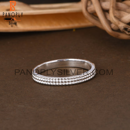 Dot Band 925 Sterling Silver Ring