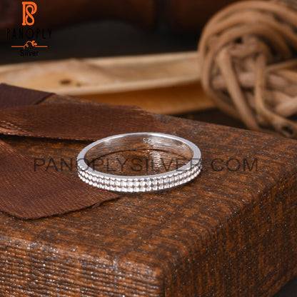 Dot Band 925 Sterling Silver Ring