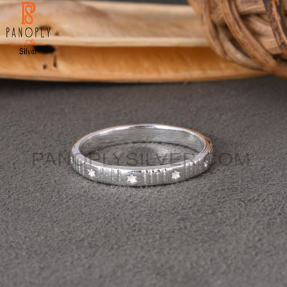 Star 925 Sterling Silver Band Ring