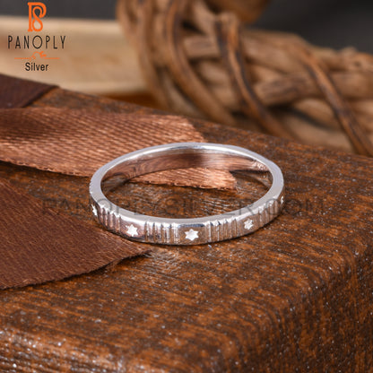 Star 925 Sterling Silver Band Ring