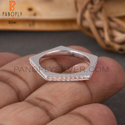 Handmade 925 Sterling Silver Pentagon Ring