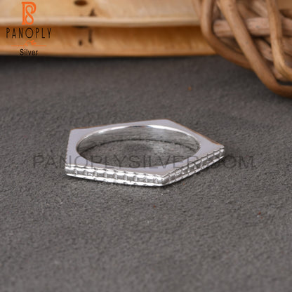 Handmade 925 Sterling Silver Pentagon Ring