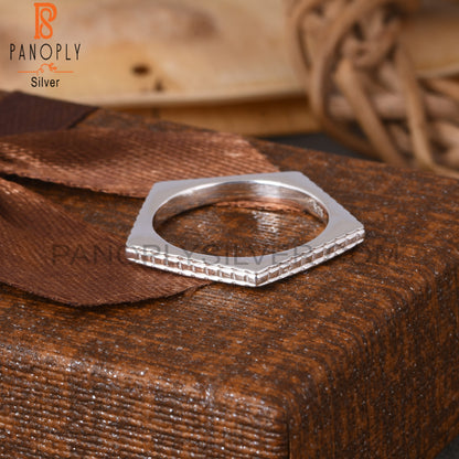 Handmade 925 Sterling Silver Pentagon Ring