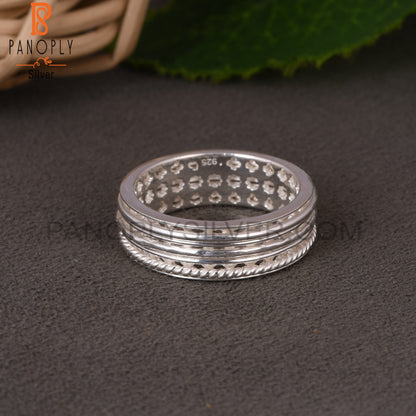 Triple Wire 925 Sterling Silver Plain Ring Band