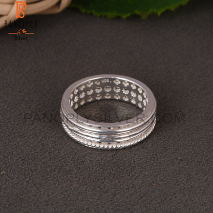 Triple Wire 925 Sterling Silver Plain Ring Band