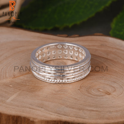 Triple Wire 925 Sterling Silver Plain Ring Band