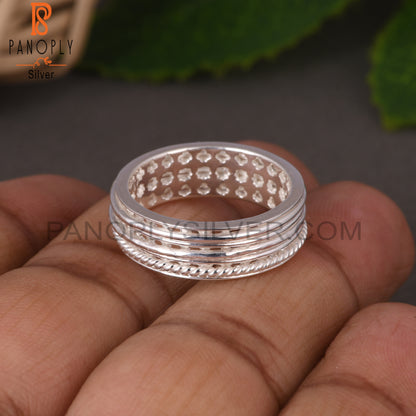 Triple Wire 925 Sterling Silver Plain Ring Band