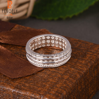Triple Wire 925 Sterling Silver Plain Ring Band