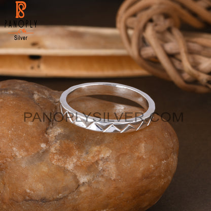 Handmade White 925 Sterling Silver Ring