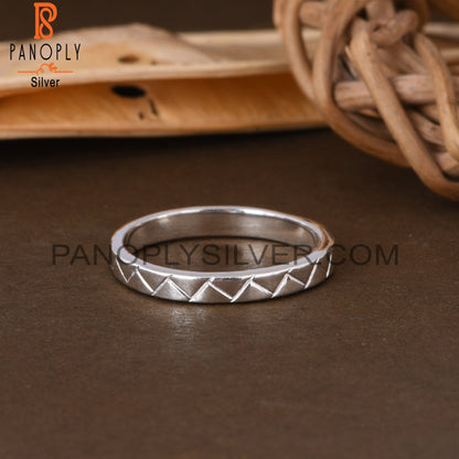 Handmade White 925 Sterling Silver Ring