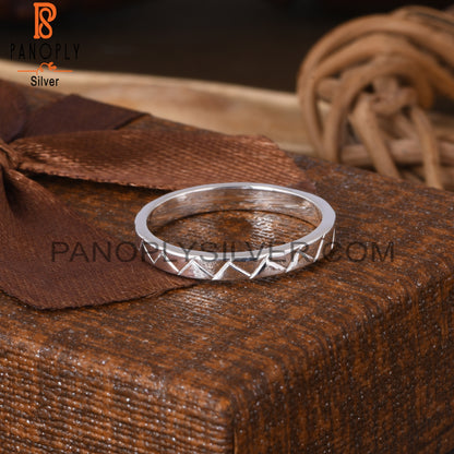 Handmade White 925 Sterling Silver Ring