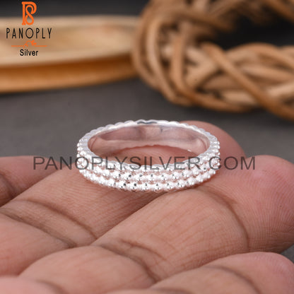 Spinner Dot Band 925 Sterling Silver Ring