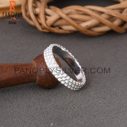 Spinner Dot Band 925 Sterling Silver Ring