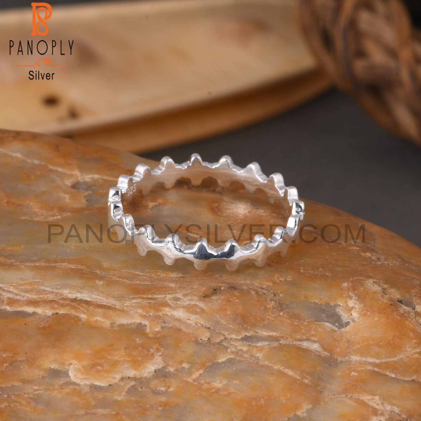 White 925 Sterling Silver Crown Ring