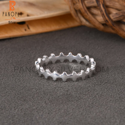 White 925 Sterling Silver Crown Ring