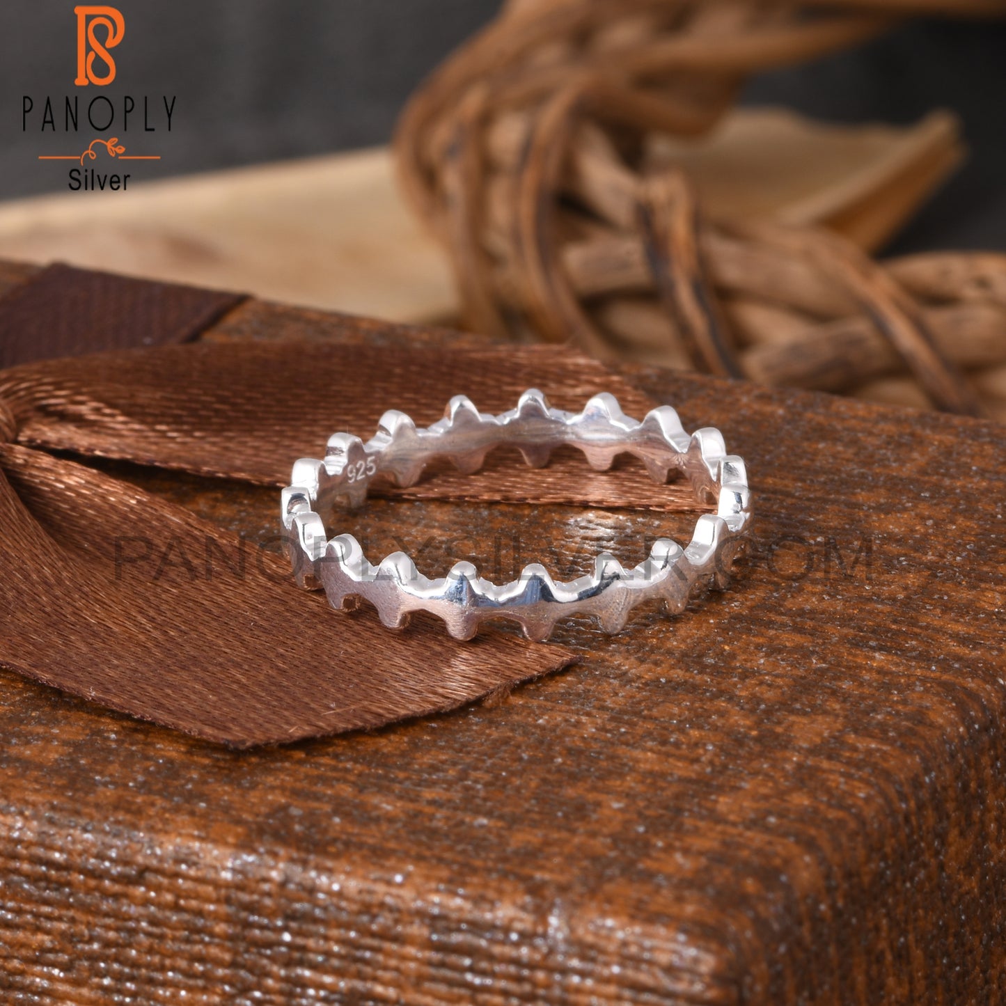 White 925 Sterling Silver Crown Ring
