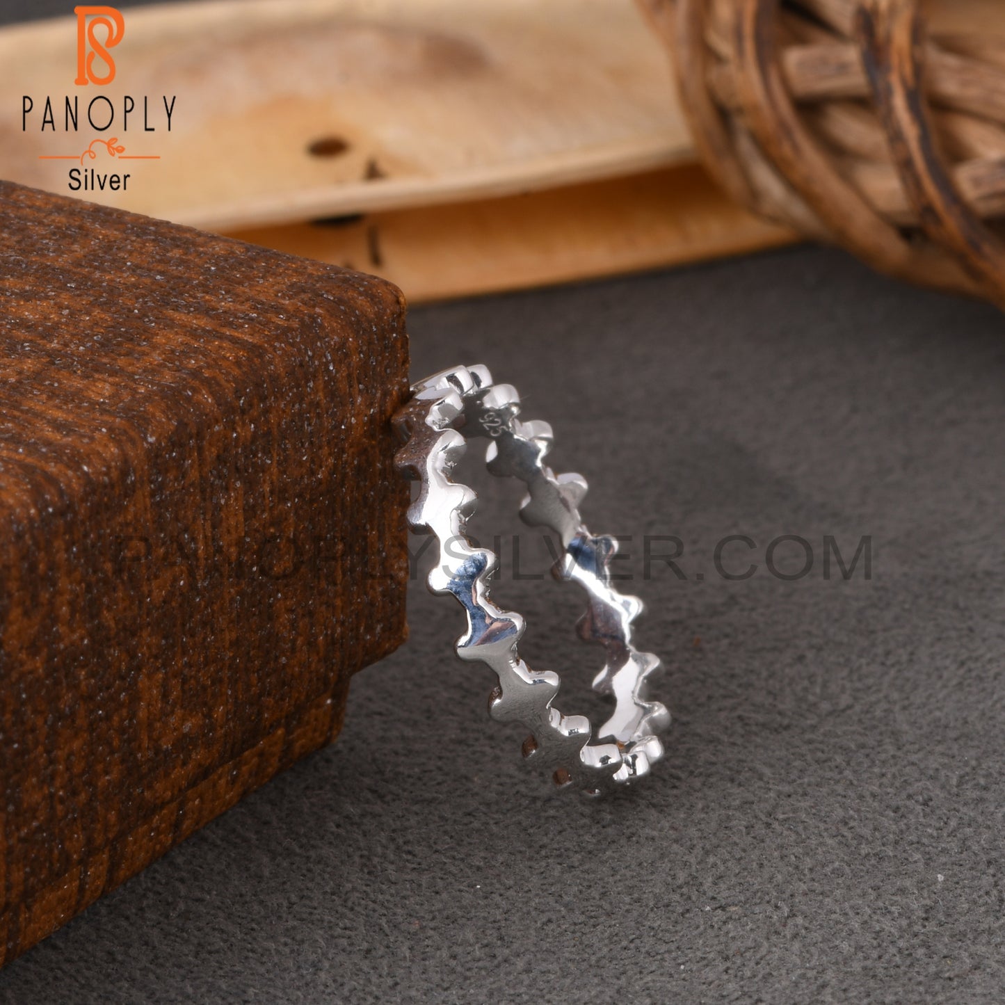 White 925 Sterling Silver Crown Ring