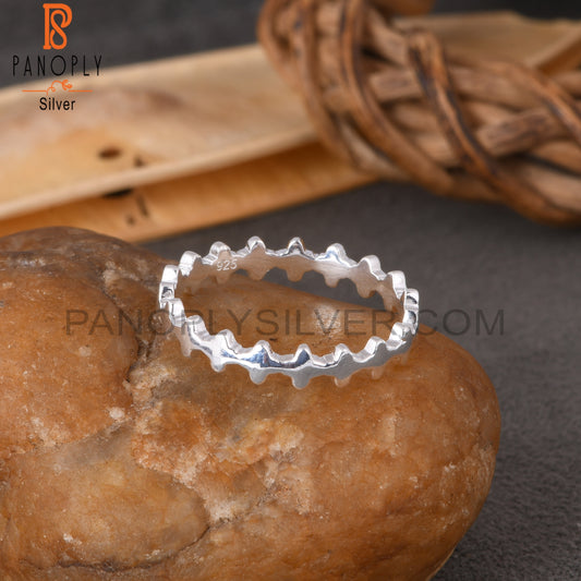 White 925 Sterling Silver Crown Ring
