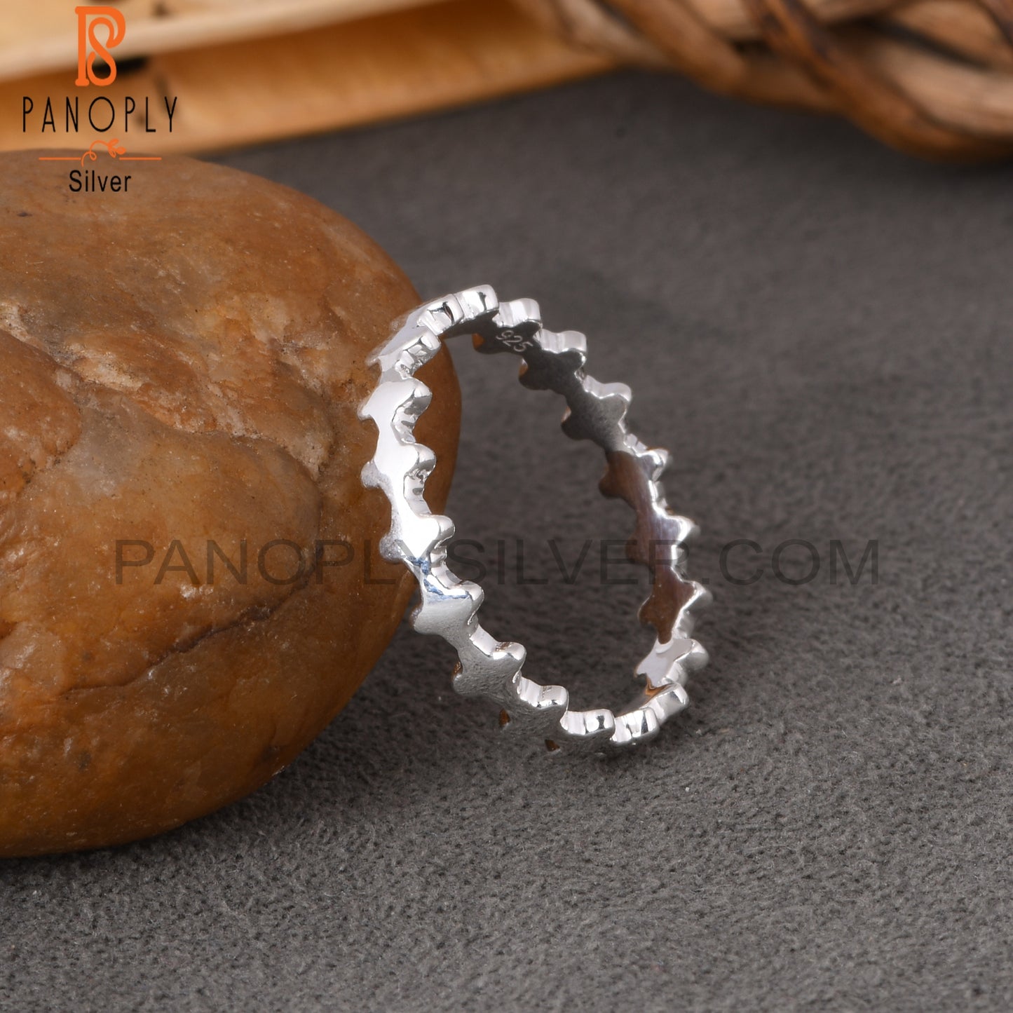 White 925 Sterling Silver Crown Ring